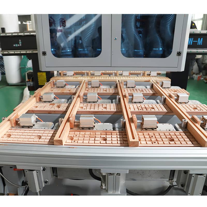 이중 테이블 CNC 단단한 목재 슬롯 밀링 머신