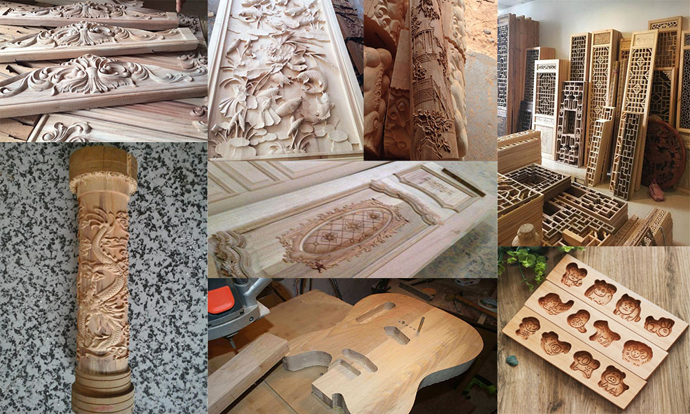 목재 조각 기계 라우터 가공 샘플