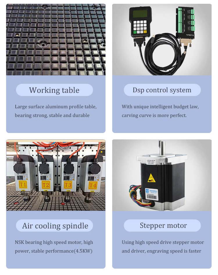 3 축 우드 조각 기계 CNC 라우터